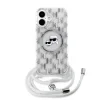  iPhone 16 Átlátszó Karl Lagerfeld IML Monogram Crossbody K&CH Heads MagSafe tok thumbnail
