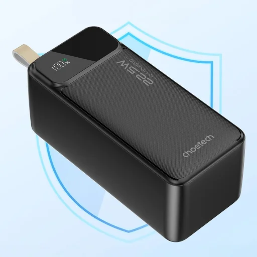 Choetech B732 Powerbank 50000 mAh 22.5W PD és QC - fekete - 4