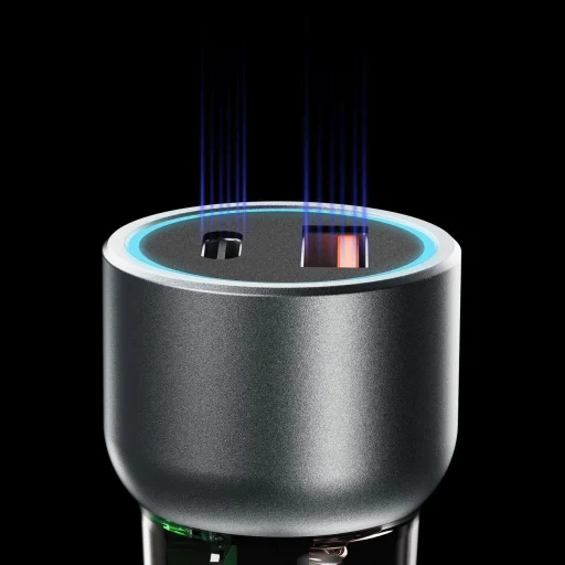 Dudao R4T 30W autós töltő USB-A / USB-C - szürke - 4