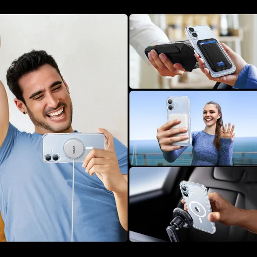 Ugreen Elegáns Átlátszó Mágneses iPhone 16 tok - Átlátszó Tok - 4