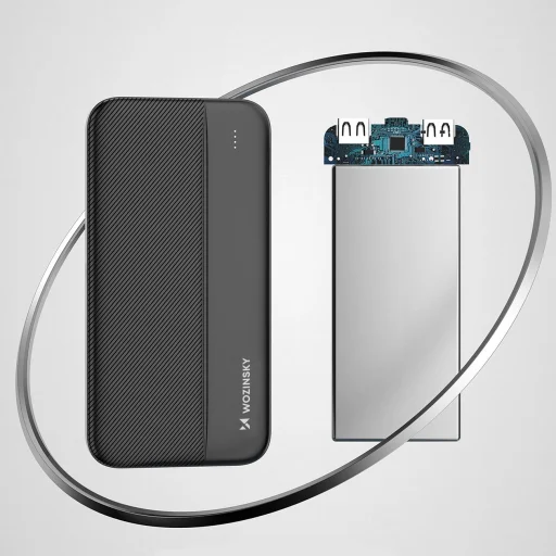 Wozinsky powerbank Li-Po 10000mAh 2 x USB fekete (WPBBK1) - 10