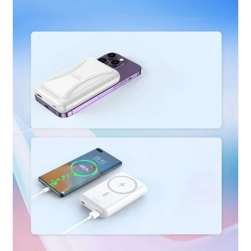 Powerbank Choetech B663 10000mAh 20W MagSafe USB-A / USB-C - fehér - 6