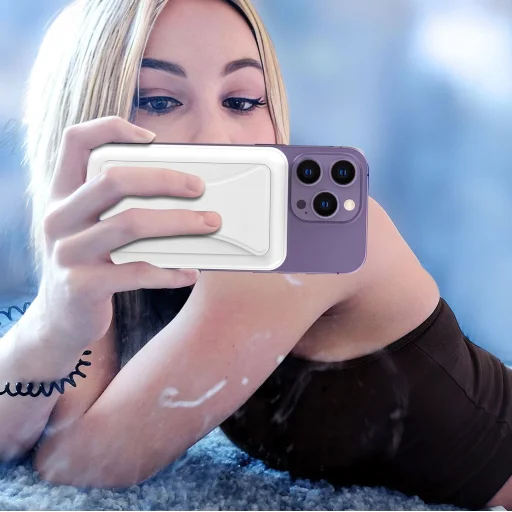 Powerbank Choetech B663 10000mAh 20W MagSafe USB-A / USB-C - fehér - 7