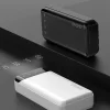Dudao nagy kapacitású powerbank 3 beépített kábellel 20000mAh USB Type C + micro USB + Lightning fekete (Dudao K6Pro+) thumbnail