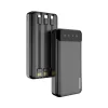 Dudao nagy kapacitású powerbank 3 beépített kábellel 20000mAh USB Type C + micro USB + Lightning fekete (Dudao K6Pro+) thumbnail
