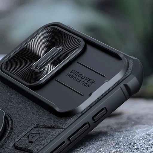 Nillkin CamShield Armor tok iPhone 15 Pro Max - Fekete - 11