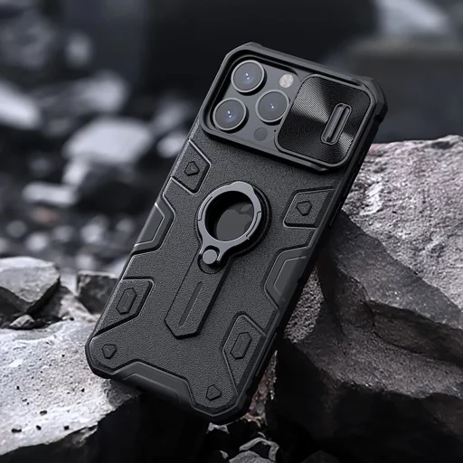 Nillkin CamShield Armor tok iPhone 15 Pro Max - Fekete - 6