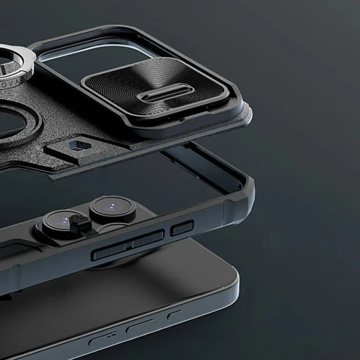 Nillkin CamShield Armor tok iPhone 15 Pro Max - Fekete - 7