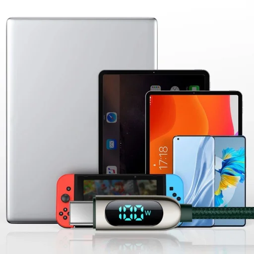 Baseus CATSK-B06 USB-C - USB-C PD kábel 100W 5A 480Mb/s 1m - zöld - 13