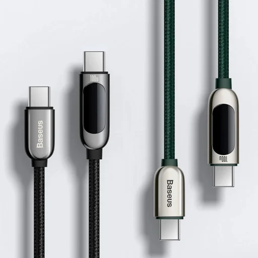 Baseus CATSK-B06 USB-C - USB-C PD kábel 100W 5A 480Mb/s 1m - zöld - 20
