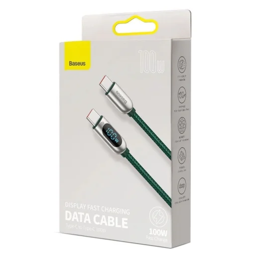 Baseus CATSK-B06 USB-C - USB-C PD kábel 100W 5A 480Mb/s 1m - zöld - 5