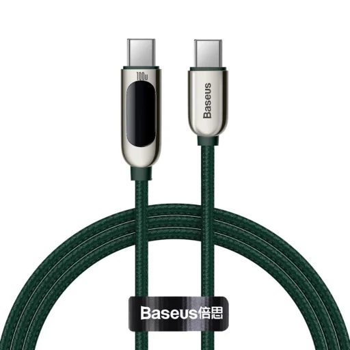Baseus CATSK-B06 USB-C - USB-C PD kábel 100W 5A 480Mb/s 1m - zöld - 1