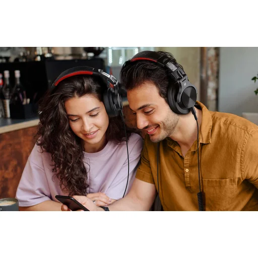 Oneodio Fusion A70 Vezeték nélküli fejhallgató (Fekete és Piros) - 3