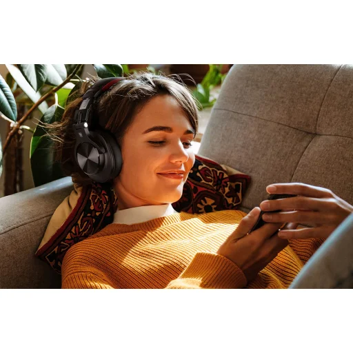 Oneodio Fusion A70 Vezeték nélküli fejhallgató (Fekete és Piros) - 4