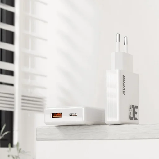 GaN Dudao A30EU 30W USB-A / USB-C Fali Töltő - Fehér - 3