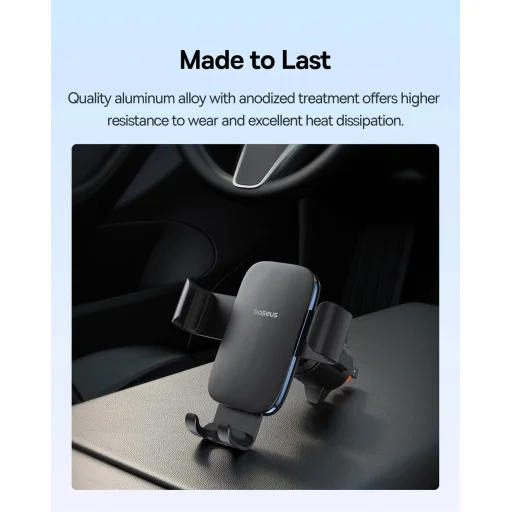 Baseus Metal Age 3 BS-CM028 gravitációs autós telefontartó - fekete - 12
