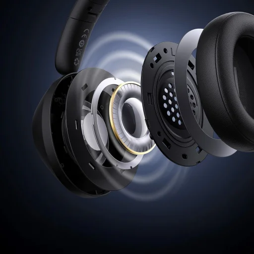 Baseus Bass 30 Max Vezeték nélküli On-Ear Bluetooth 5.3 Fejhallgató - Fekete - 13
