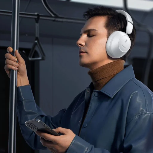 Baseus Bass 30 Max Vezeték nélküli Bluetooth 5.3 Fejhallgató - Fehér - 10