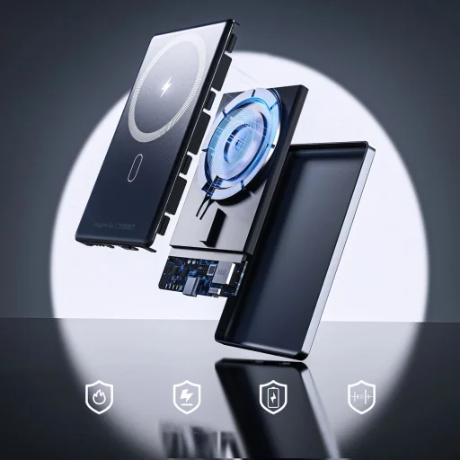 Powerbank Choetech B738 Ultra Vékony 5000mAh 20W MagSafe / USB-C - fekete - 11