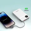 CHOETECH 10000mAh LED kijelzős powerbank Type-C és Lightning kábel csatlakozóval és mágneses vezeték nélküli töltővel mobilhoz és órához thumbnail