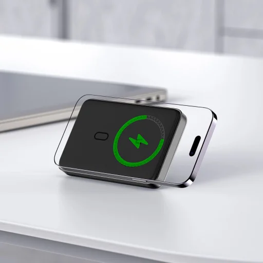 Acefast M6 PD 20W 10000mAh Induktív Powerbank + Kábel - Fekete - 5