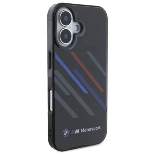  iPhone 16 Plus BMW Motosport IML Random Stripes tok - Fekete - 4