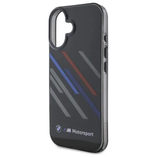  iPhone 16 Plus BMW Motosport IML Random Stripes tok - Fekete - 6