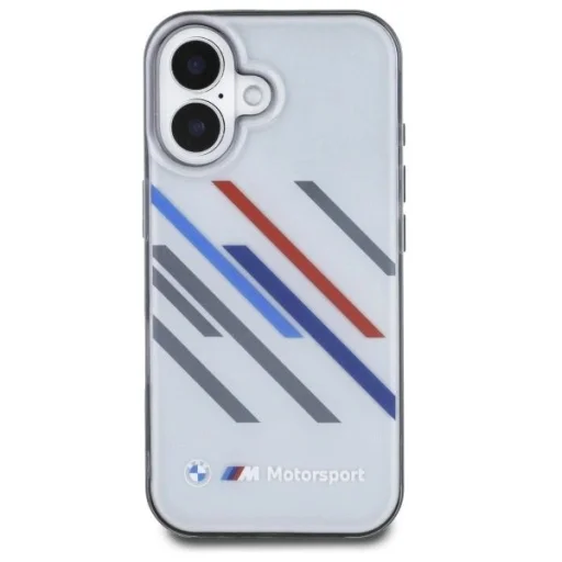  iPhone 16 Plus Szürke BMW Motosport IML Random Stripes tok - 3