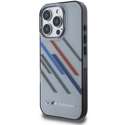  iPhone 16 Pro Max Szürke BMW Motosport IML Random Stripes tok - 2