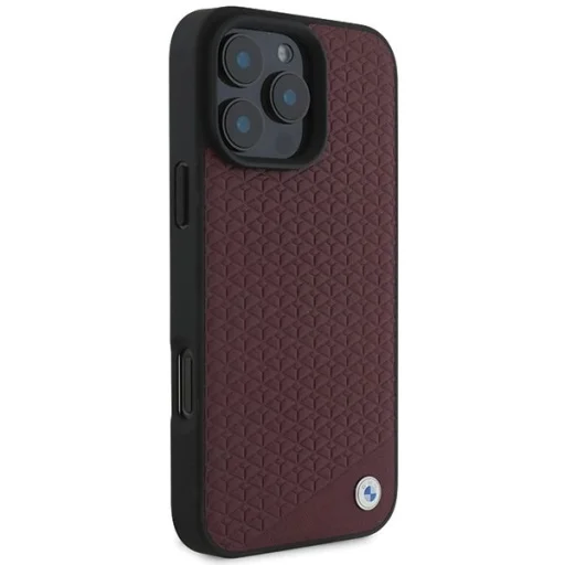  iPhone 16 Pro Max Piros BMW Sign Leather Diamond Metal Logo MagSafe tok - 4