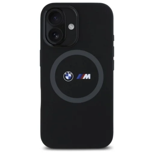  iPhone 16 Fekete BMW M Szilikon Nyomtatott Gyűrű MagSafe tok - 3