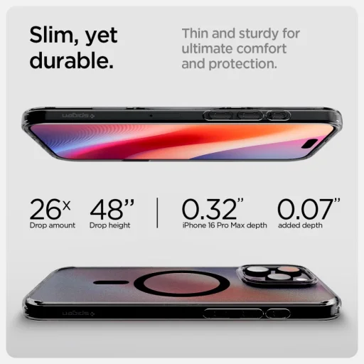  iPhone 16 Pro Frost Fekete Spigen Ultra Hybrid "t" Mag Magsafe tok - 13