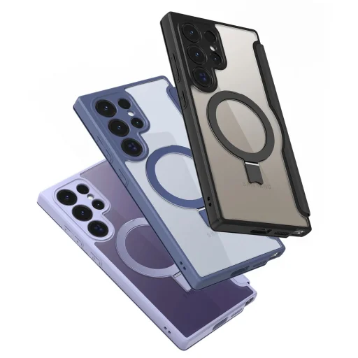 Dux Ducis Skin X Pro fliptok lehajtható fedéllel és mágneses gyűrűvel Samsung S24 Ultra-hoz - fekete tok - 5