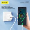 Foneng fali töltő EU52 - USB + Type-C - QC 3.0 PD 30W fehér thumbnail