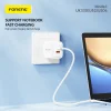 Foneng fali töltő EU52 - USB + Type-C - QC 3.0 PD 30W fehér thumbnail