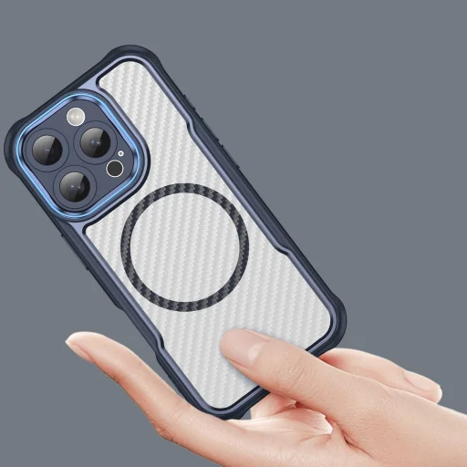 Leading Series MagSafe szilikon tok iPhone 16 Pro Max - Kék tok - 5