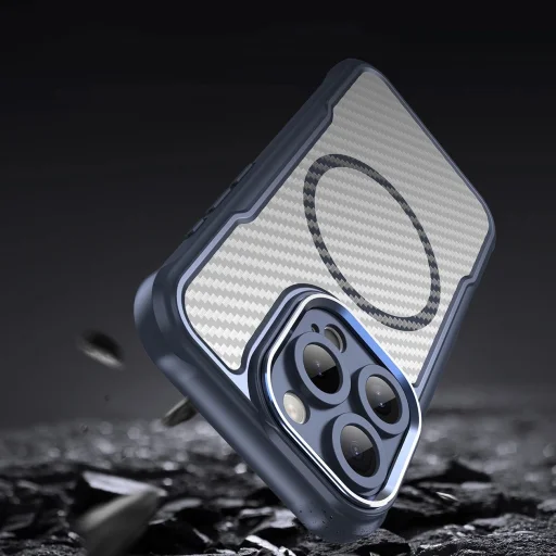 Leading Series MagSafe szilikon tok iPhone 16 Pro Max - Kék tok - 9