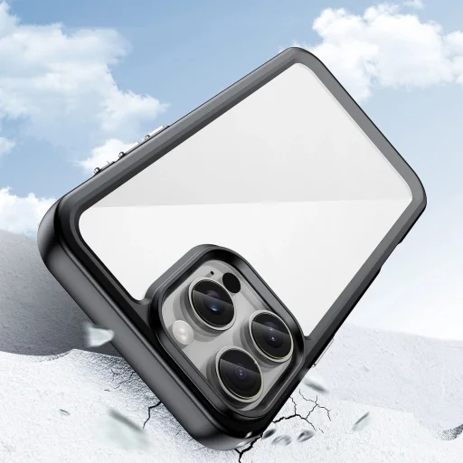 Különleges Űr Tok gél kerettel iPhone 16 Pro Max-hoz - Fekete tok - 3