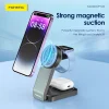 Foneng asztali telefontartó CP123 3 az 1-ben töltőállomás indukciós töltéssel fekete thumbnail