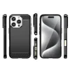 Carbon Case iPhone 16 Pro Max szilikon tok - Fekete tok thumbnail