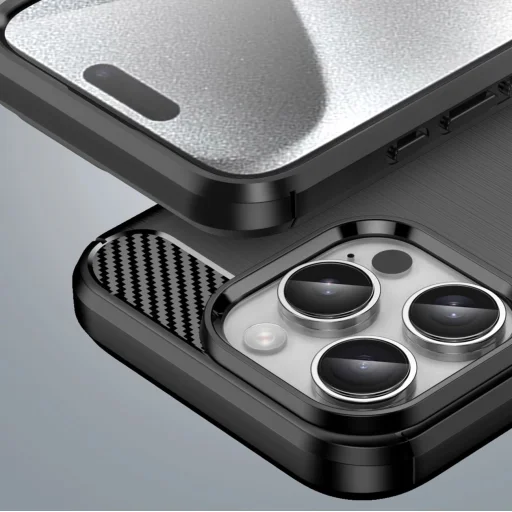 Carbon Case iPhone 16 Pro Max szilikon tok - Fekete tok - 7