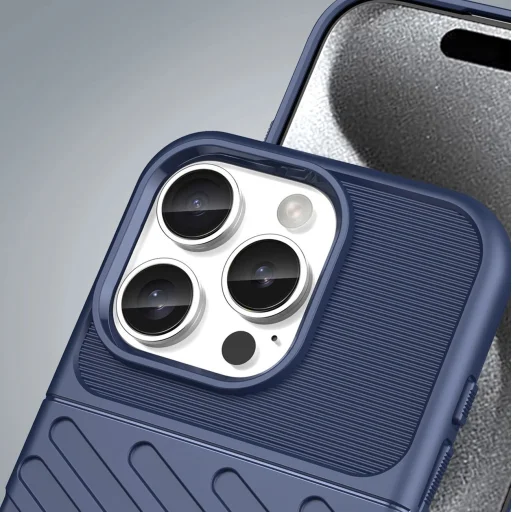 Thunder Case iPhone 16 Pro szilikon tok - Kék tok - 7