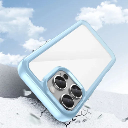 Outer Space tok zselés kerettel iPhone 16 Pro Max - Kék tok - 3