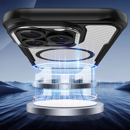 Leading Series MagSafe Szilikon Tok iPhone 16 Pro Max - Fekete tok - 10