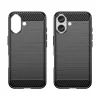 Carbon Case iPhone 16 Plus szilikon tok - Fekete tok thumbnail