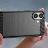 Carbon Case iPhone 16 Plus szilikon tok - Fekete tok thumbnail