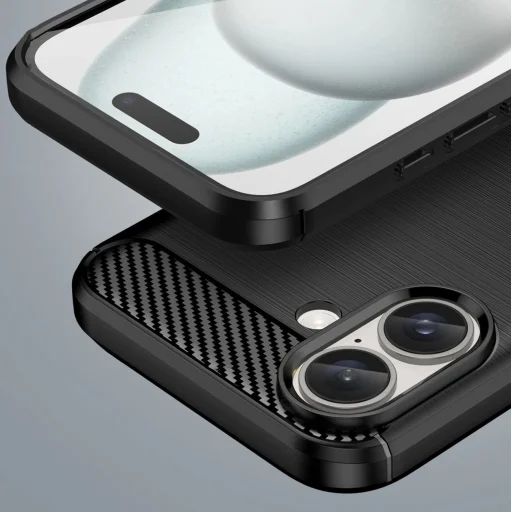 Carbon Case iPhone 16 Plus szilikon tok - Fekete tok - 7