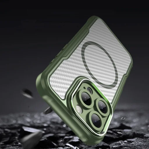 Leading Series MagSafe szilikon tok iPhone 16 Pro - Zöld tok - 9