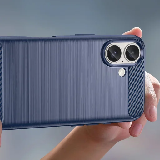 Carbon tok iPhone 16 Plus - Kék tok - 5