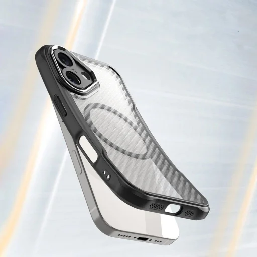 Leading Series MagSafe Szilikon tok iPhone 16 Plus - Fekete - 4